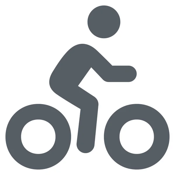 Bicicleta Bicicleta Icono Gente Estilo Sólido — Vector de stock