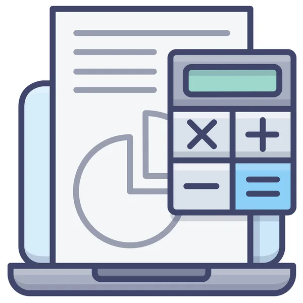 Icono Contabilidad Financiera Software — Vector de stock