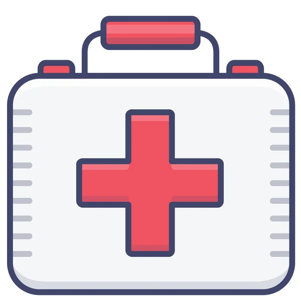 Pierwsza Ikona Pomocy Nadzwyczajnej Kategorii Szpitale Opieka Zdrowotna — Wektor stockowy
