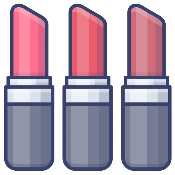 Rouge Lèvres Rouge Lèvres Rouge Lèvres Icône — Image vectorielle