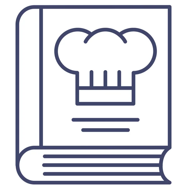 Livre Cuisine Icône Recette — Image vectorielle