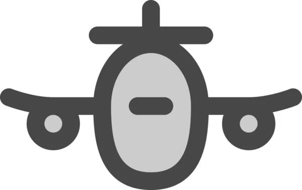 Flugzeug Flugzeug Luftfahrt Ikone Stil Ausgefüllter Umrisse — Stockvektor