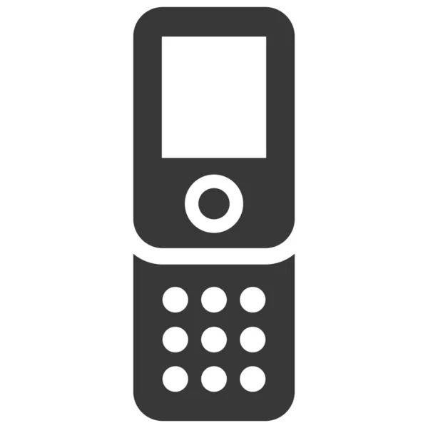 Téléphone Portable Gsm Icône Téléphone Portable Dans Style Solide — Image vectorielle