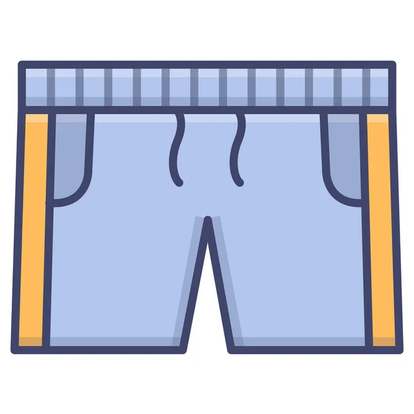 Oblečení Kalhoty Kraťasy Ikona — Stockový vektor