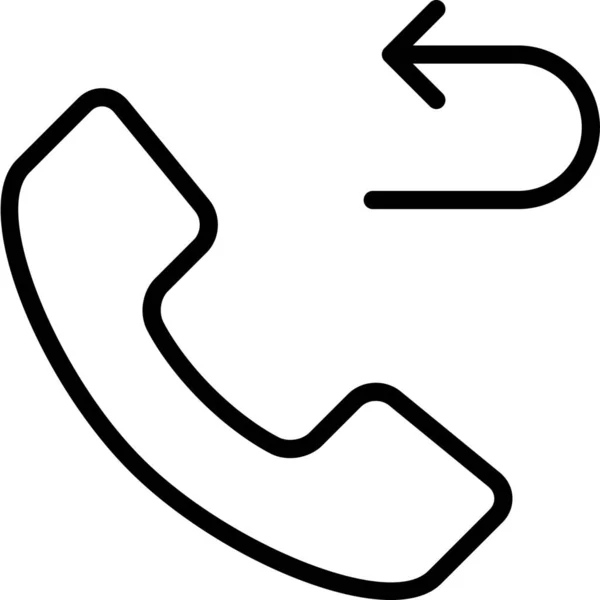 Festnetztelefon Symbol Outline Stil Anrufen — Stockvektor