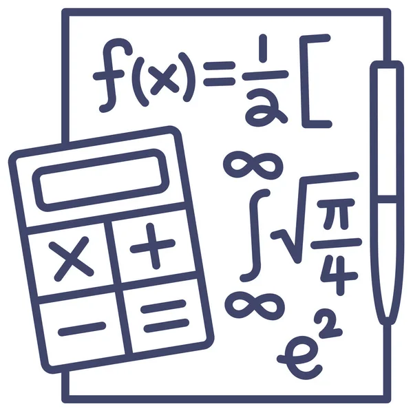 Formuła Matematyki Ikona Matematyki Kategorii Nauka Badania — Wektor stockowy