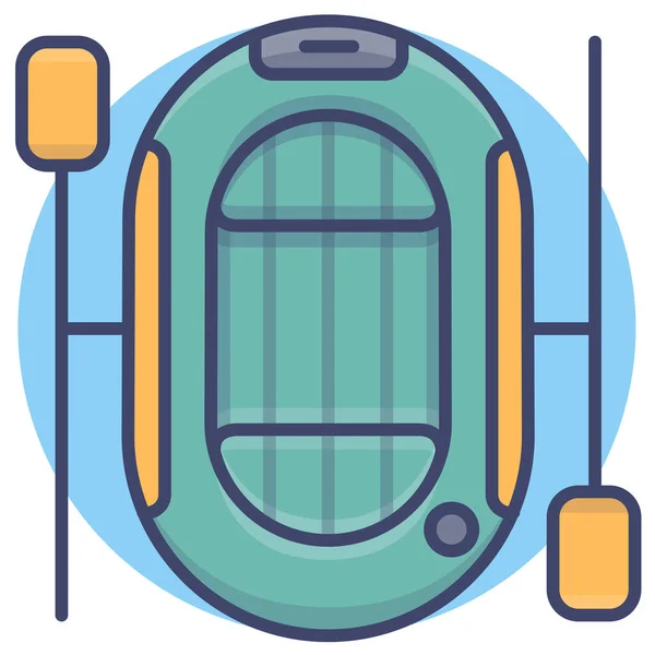 Dinghy Boat Rafting Icon — Stock Vector