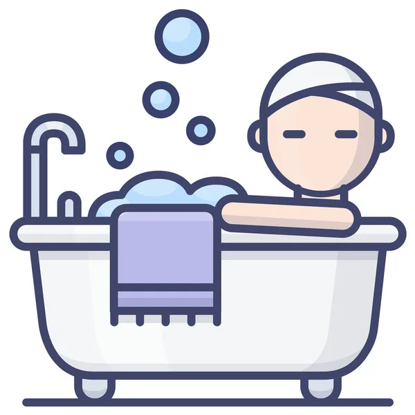 Bath Bathroom Bathtub Icon — Stock Vector