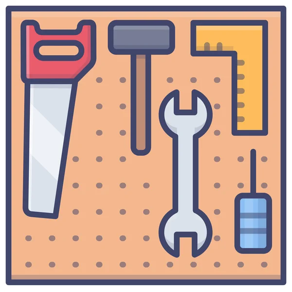 Инструмент Инструмент Инструмент Значок Стены Категории Инструменты Строительство — стоковый вектор