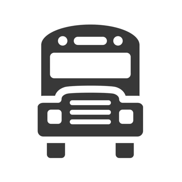 Ícone Aprendizagem Educação Ônibus Estilo Sólido — Vetor de Stock