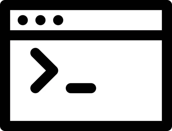 Icône Console Code Navigateur Dans Style Outline — Image vectorielle