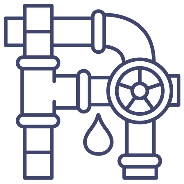 Kanalisationsleitungssymbole Der Kategorie Werkzeuge Bau — Stockvektor