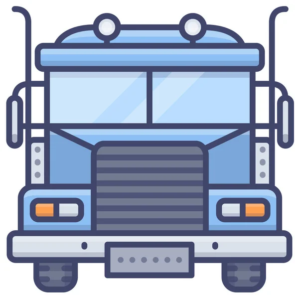 Truck Vehicle Cargo Icon — Stock Vector