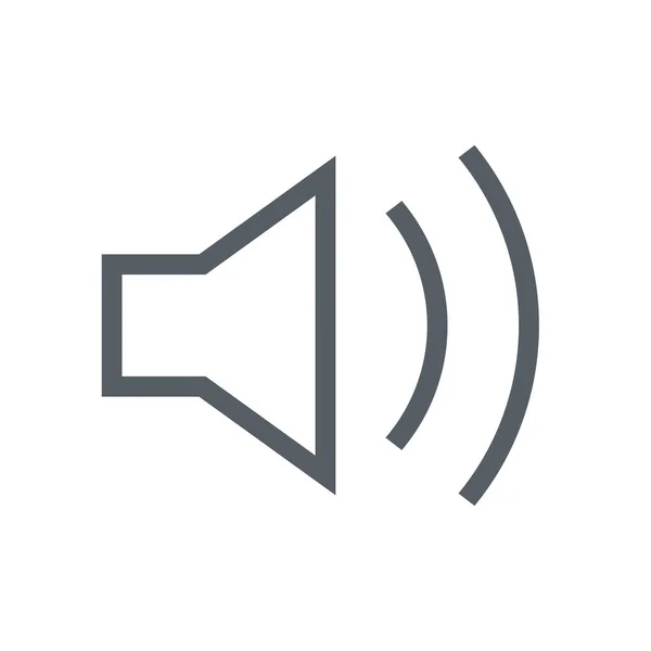 Audio High Interface Icon Outline Stil — Stockvektor