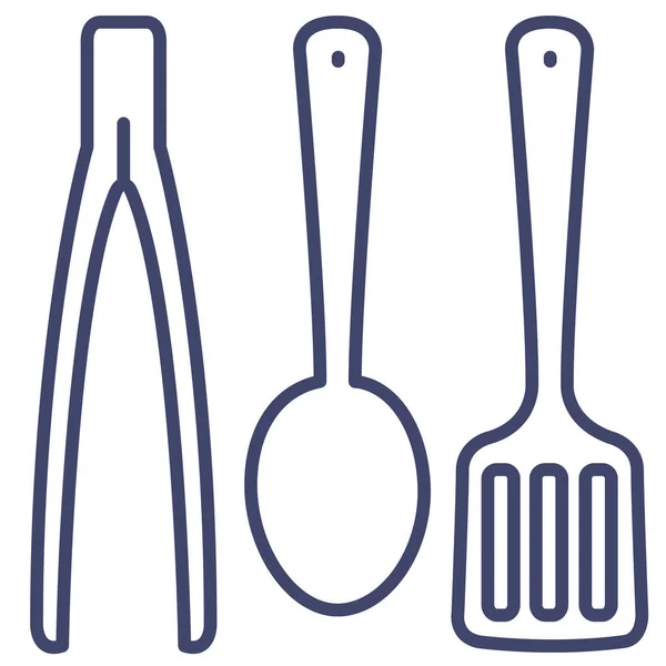 Cuisinière Cuisine Spatule Icône — Image vectorielle