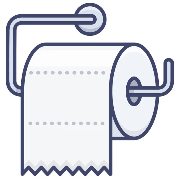 Toilet Papier Toilet Icoon — Stockvector