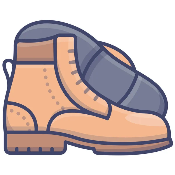 男式靴子鞋类图标 — 图库矢量图片