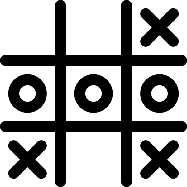 Brettkreiskreuzsymbol Outline Stil — Stockvektor