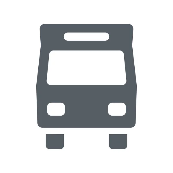 Bus Ciudad Transporte Icono Estilo Sólido — Archivo Imágenes Vectoriales