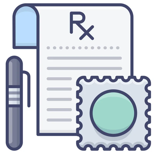 Médicaments Formule Médecine Icône Dans Hôpitaux Catégorie Soins Santé — Image vectorielle