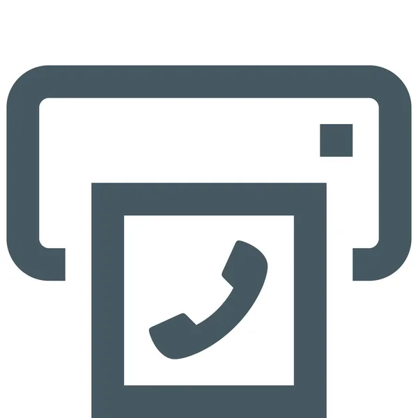 Zakelijke Carrière Fax Icoon Outline Stijl — Stockvector