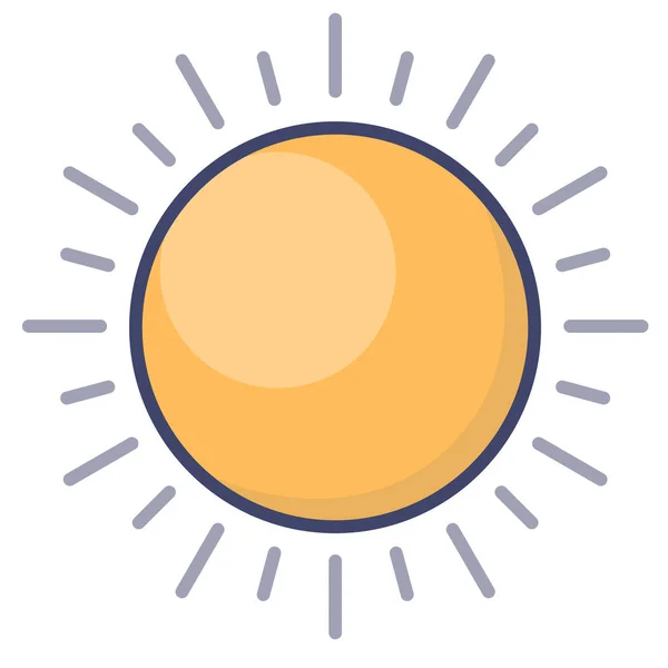 Słoneczna Pogoda Słoneczna Ikona — Wektor stockowy