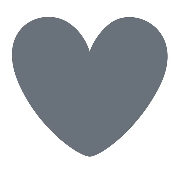 Favorite Heart Icon Solid Style — Stock Vector