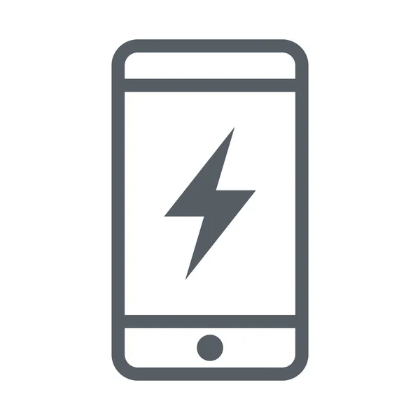 Зарядить Иконку Мобильного Телефона Стиле Outline — стоковый вектор