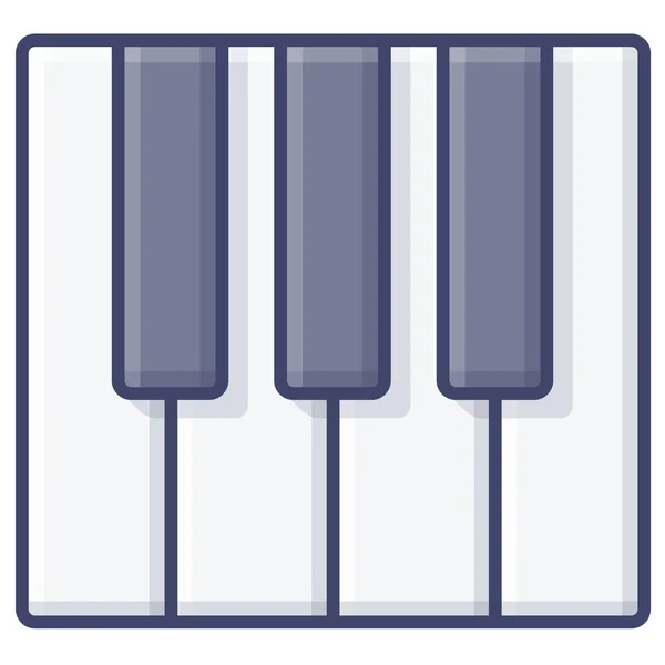 Instrumento Teclado Icono Música Categoría Sonido Música — Archivo Imágenes Vectoriales