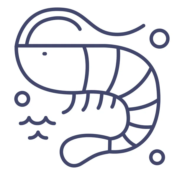 Prawn Sea Seafood Icon — Stock Vector