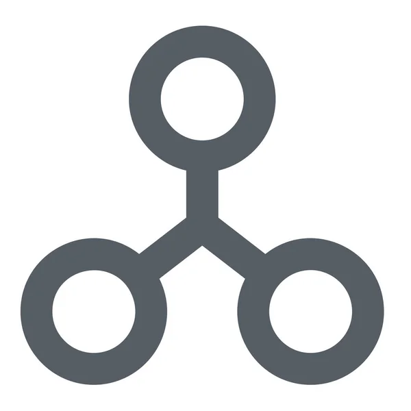 Icona Dell Interfaccia Connessione Atomo Stile Outline — Vettoriale Stock