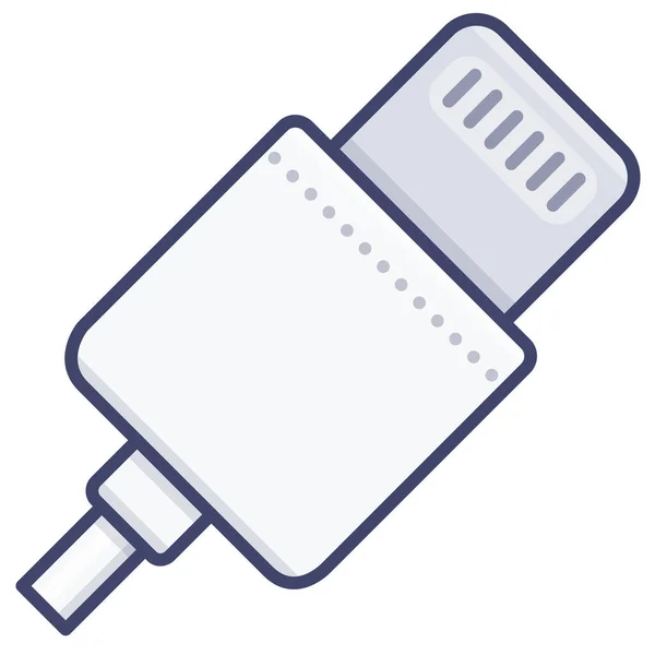 Connector Oplaadkabel Icoon — Stockvector