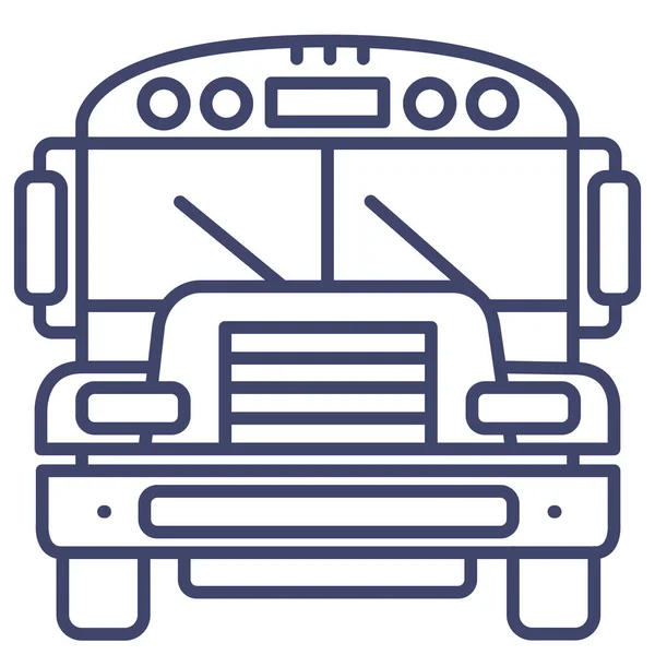 Busschulverkehr Ikone Der Kategorie Wissenschaft Forschung — Stockvektor