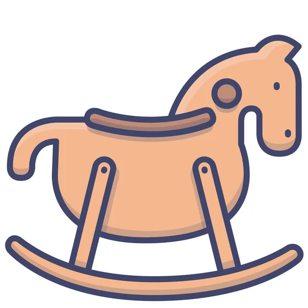 Икона Детства Игрушечной Лошади — стоковый вектор