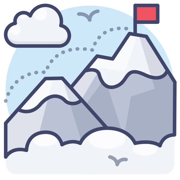 登山运动图标 — 图库矢量图片