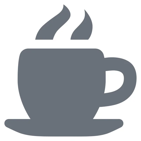 Kahve Fincanı Çay Ikonu Sert Bir Tarzla — Stok Vektör