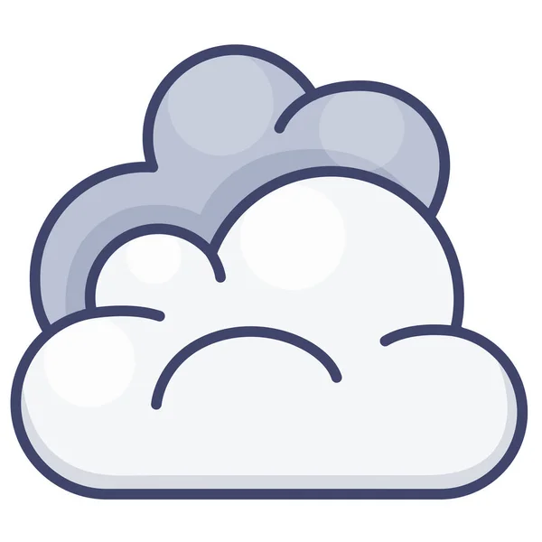 Cloud Cloudy Overcast Icon — Stock Vector