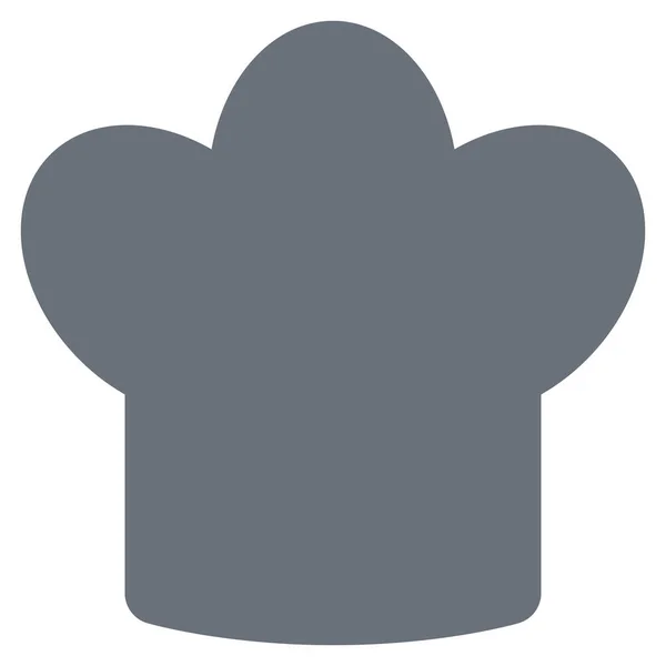Икона Шеф Повара Поеданию Шляпы Твердом Стиле — стоковый вектор