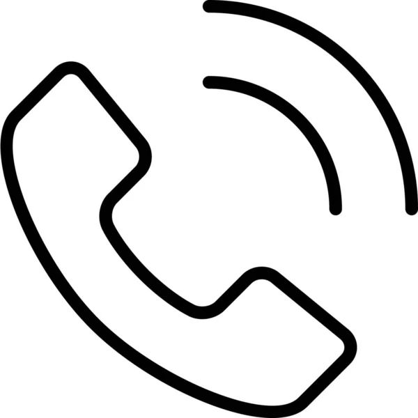 Landline Message Icon Outline Style — 스톡 벡터