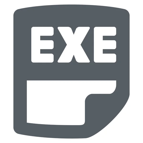 Dokument Exe Dateisymbol Solid Stil — Stockvektor