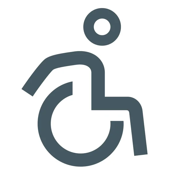 Icona Persone Disabili Gizmo Stile Outline — Vettoriale Stock