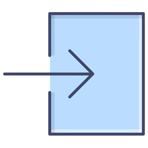 Strzałka Wprowadź Ikonę Wprowadzania — Wektor stockowy