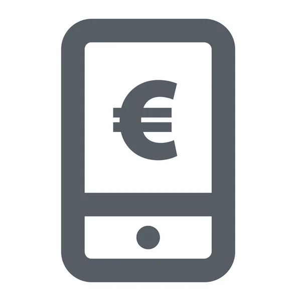 Иконка Сообщения Евро Стиле Outline — стоковый вектор