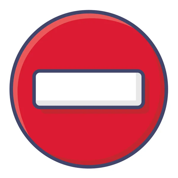 Block Stop Traffic Icon Filled Outline Style — Stock Vector