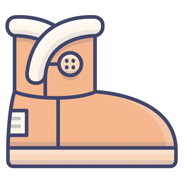 Botas Zapatos Ugg Icono — Archivo Imágenes Vectoriales