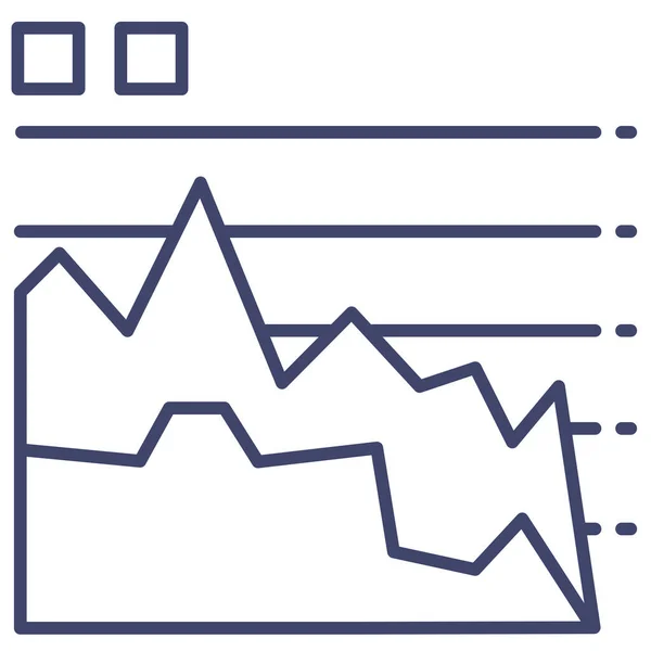 Área Ícone Gráfico Negócios —  Vetores de Stock