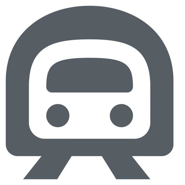 Metro Metro Tren Icono Estilo Sólido — Archivo Imágenes Vectoriales