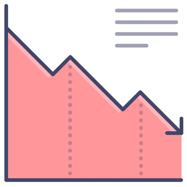 Gráfico Ícone Diagrama Diminuição —  Vetores de Stock