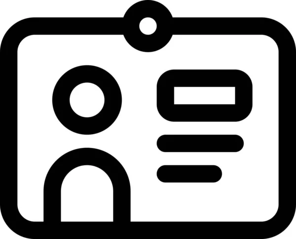 Avatarboard Karten Symbol Outline Stil — Stockvektor