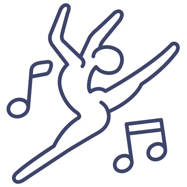 舞蹈演员音乐图标 — 图库矢量图片